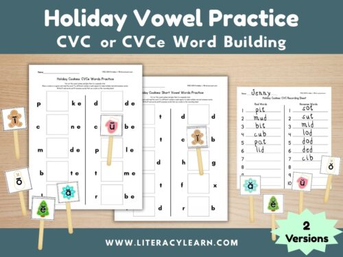 Holiday Cookies Vowel Sounds Practice (Short & Long)