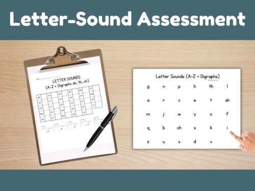 Cover showing letter-sound assessment