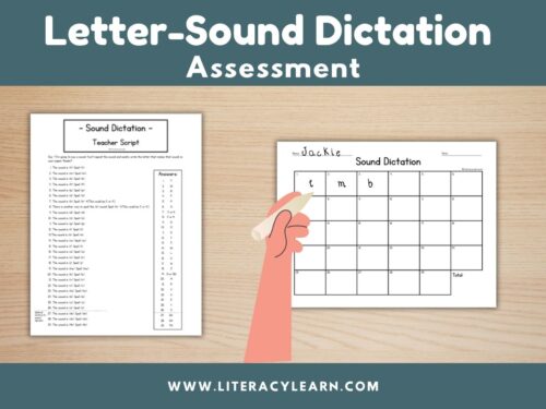 Cover showing letter-sound dictation assessment.