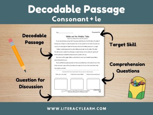Cover showing decodable story for consonant + le words.
