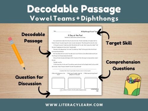 Cover showing decodable story for diphthongs and vowel teams.