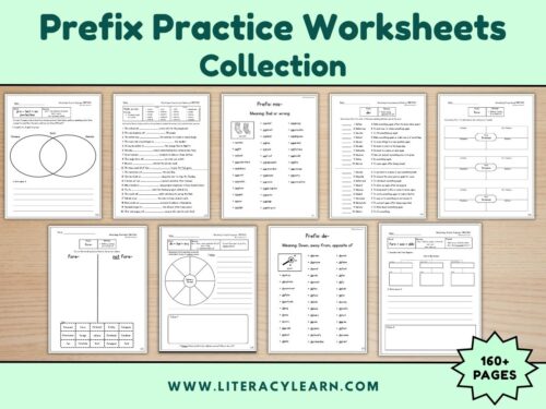 Cover showing prefix practice collection.