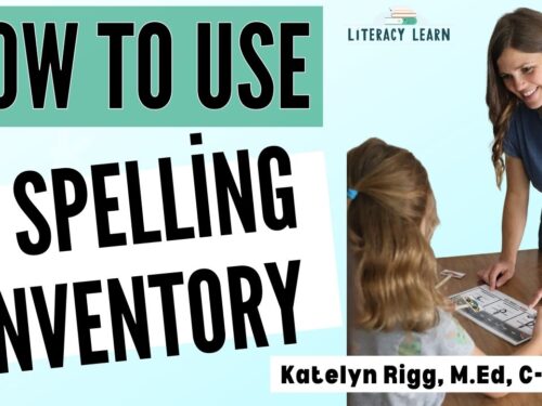 Youtube cover image titled, "how to use a spelling inventory."