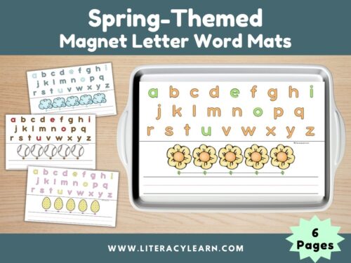Cover showing spring-themed word building mats.
