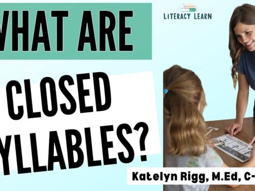 Graphic titled, "What are closed syllables?"
