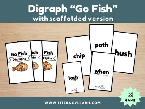 Cover graphic showing the Digraph "Go Fish" game.