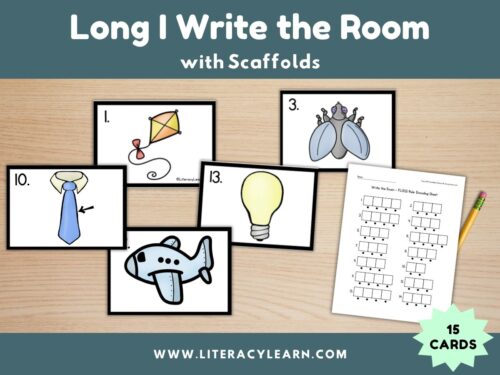 Cover photo showing the Long I Write the Room Activity.