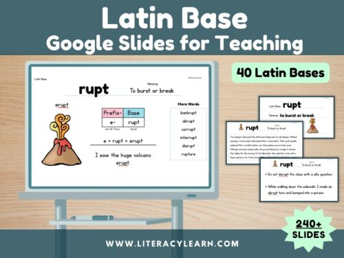 Cover photo showing the Latin Base Teaching Slides.