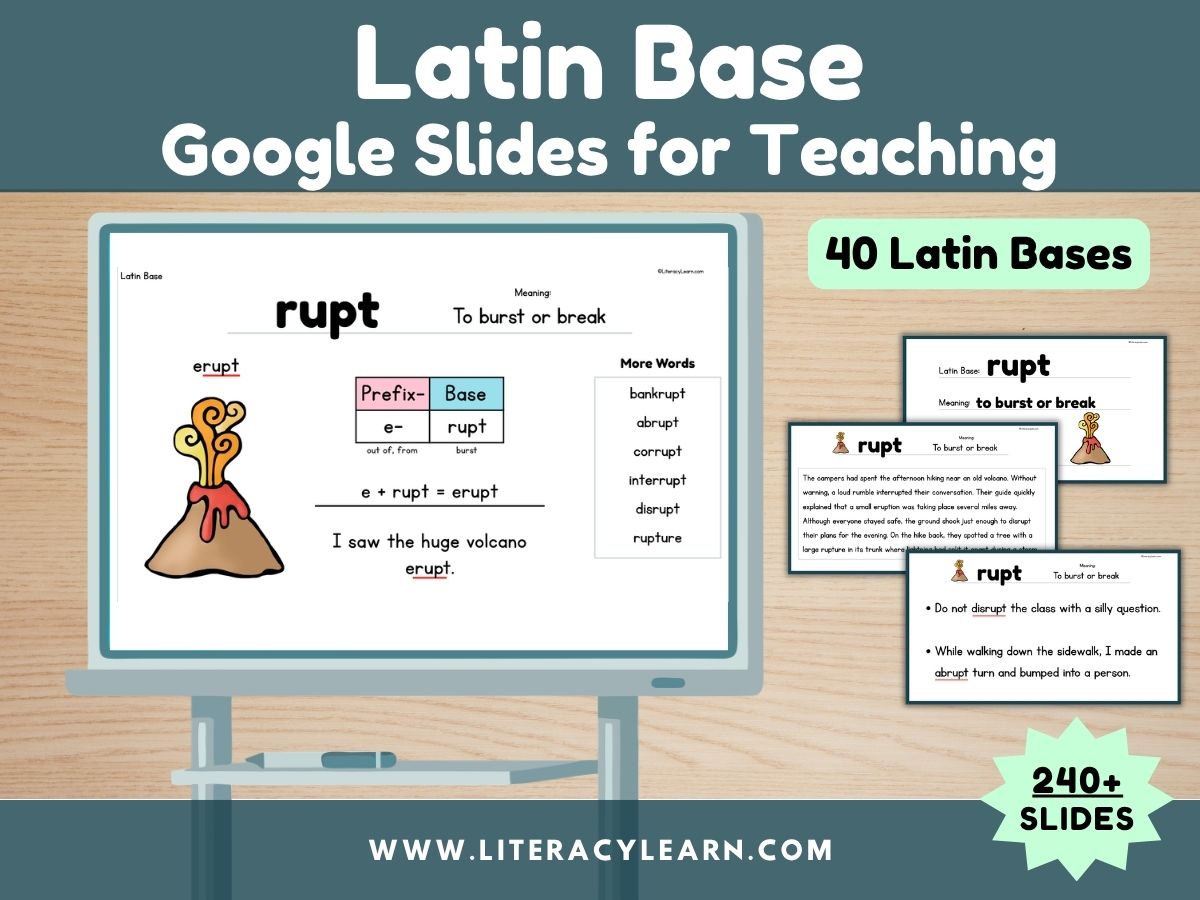 Cover photo showing the Latin Base Teaching Slides.