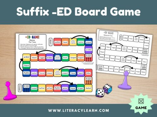 Suffix Board Game: -ed
