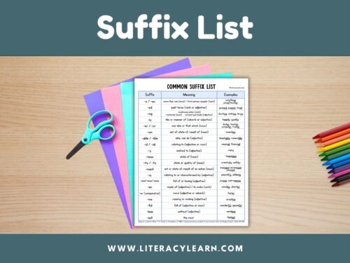 Most Common Suffix List