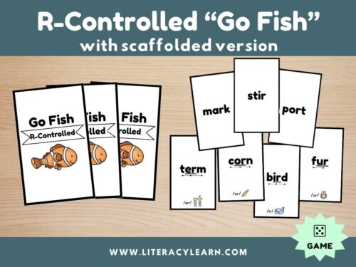 Cover showing R-controlled vowels go-fish game.