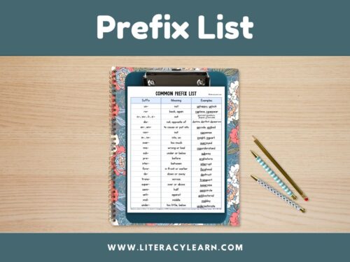 Cover graphic showing the prefix list.